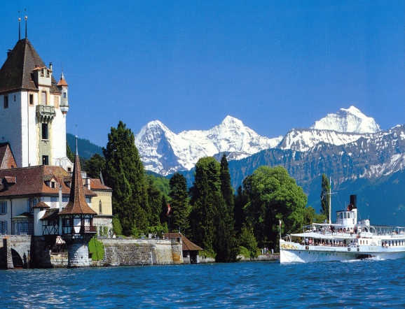 Boat cruise on Lake Thun -