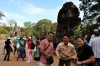 With clients, Siem Reap, South gate of Angkor Thom city