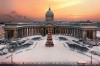 the Kazan cathedral in winter, St. Petersburg, the Kazan cathedral in winter