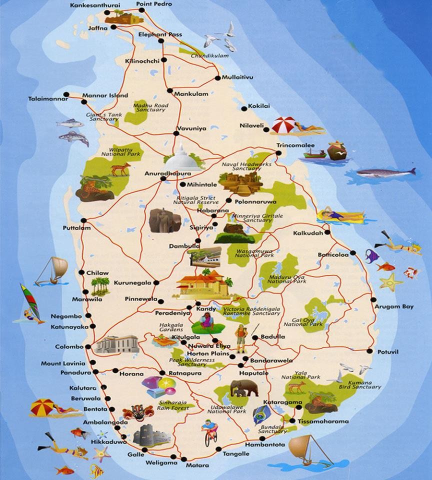 colombo tourist map