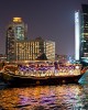 Romantic cruising in Dubai Creek in Dubai, United Arab Emirates